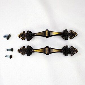 Amerock 1950 Drawer Pull Handle 3-1/2" Centers Hammered French Lily Dark Brass